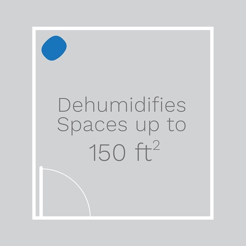 Compact Portable Dehumidifier with Auto Shut Off - Ideal for Small Spaces - Picture 9 of 10