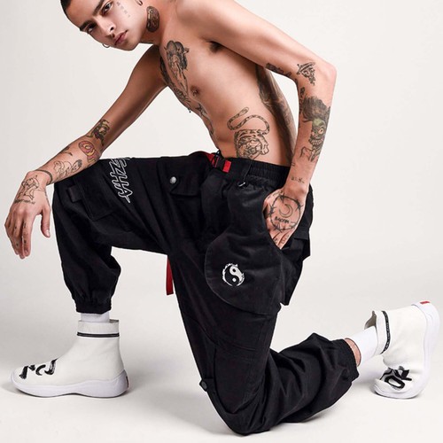 Niepce Japanese Streetwear Cargo Jogger for Men Urban Cool Pants with Straps - Picture 19 of 26