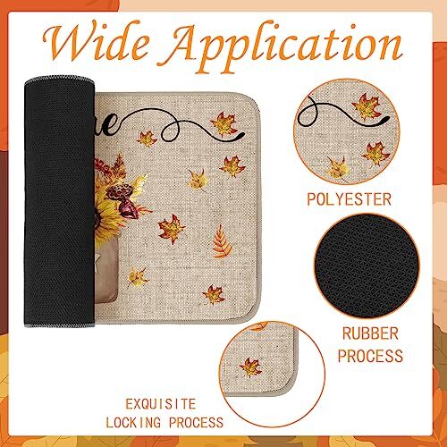 Winter Fall Door Mat Non Slip Farmhouse Welcome Mats Outdoor Indoor Vase - Picture 5 of 8