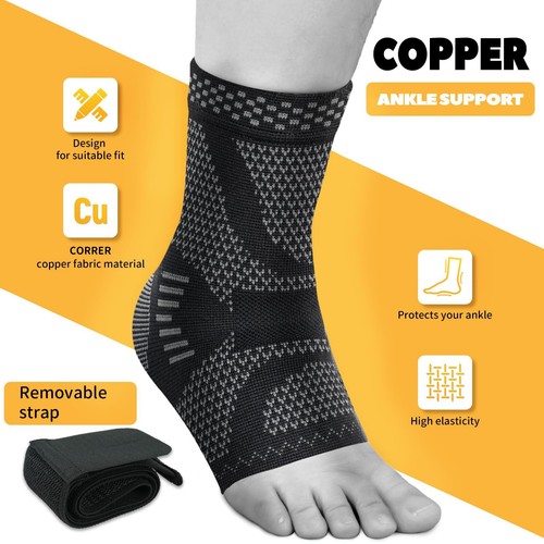 Ankle Brace for Women an Men Adjustable Compression Sleeve Pair-Ankle Support... - Picture 2 of 6