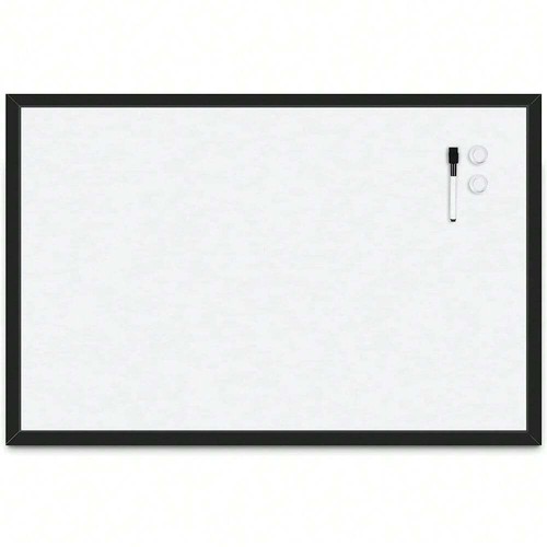 Dry Erase Whiteboard with Pen - Elegant Black Office & Home School Board