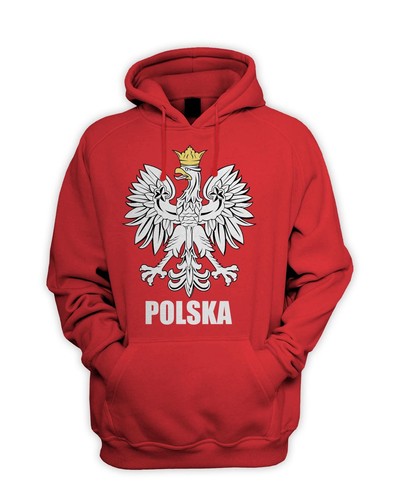 Lucido Aquila Polska Bandiera Uomo Felpa con Cappuccio - Felpa Polonia  T-Shirt | eBay