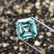2CT CVD Certified Lab Grown Green Diamond VVS1 Asscher Cut Loose Stone natural
