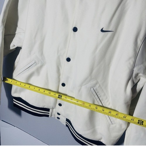 NIKE AUTHENTIC VARSITY JACKET SAIL BLACK FD7845-133 SIZE Large NEW - Picture 7 of 7
