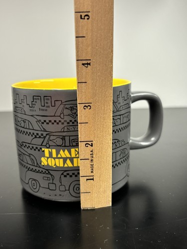 Starbucks New York City Times Square Mug Cup NYC Taxi Yellow & Black 12oz - Picture 3 of 9