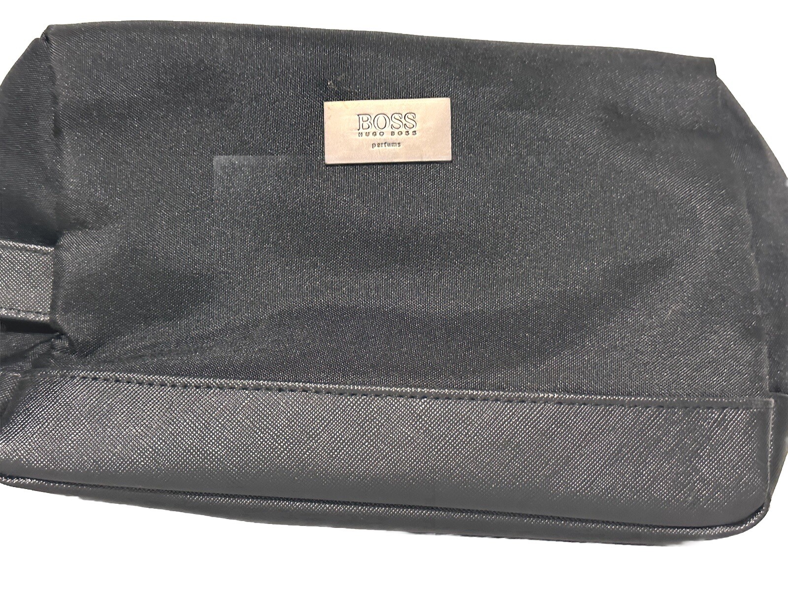 Hugo Boss Toiletry Bag  Travel pouch Black metal logo
