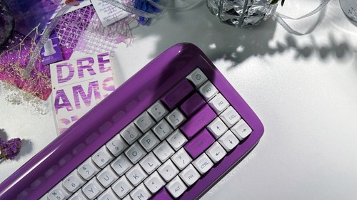 unboxing only prebuilt coolkiller VIVID67 purple mechanical tri-mode keyboard - Picture 4 of 9