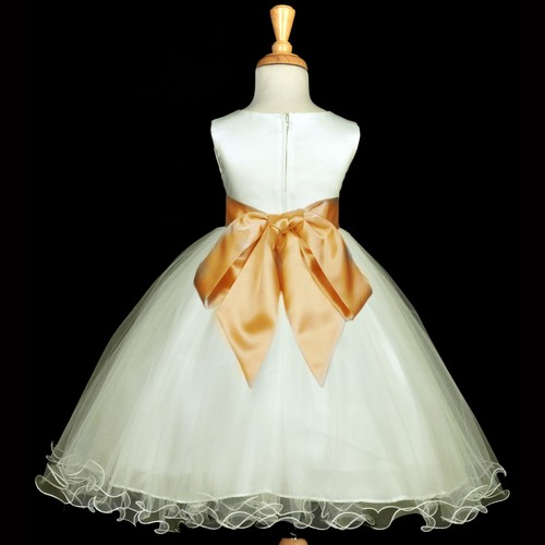 PAGEANT DRESS FLOWER GIRL RECITAL RECEPTION TODDLER JUNIOR FORMAL WEDDING CHILD - Picture 30 of 45