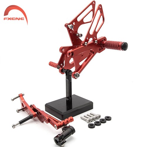 CNC Red Rearsets Footrests Pedal For Street Triple 765 RS 2017-2020 2021 2022 - Picture 4 of 9