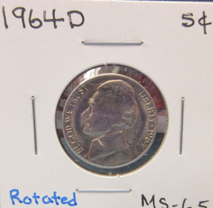 Rotated Die 1964-D Jefferson Nickel 5 Cents Coin | eBay