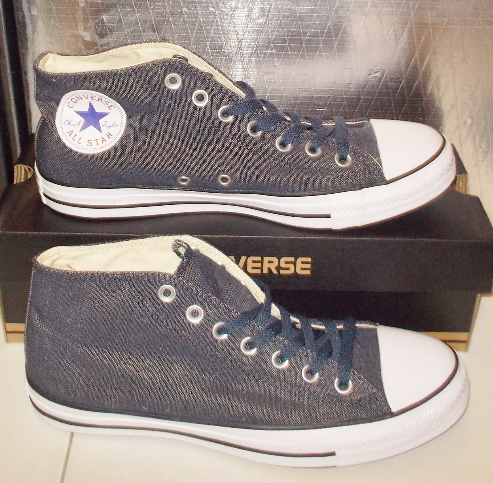 CONVERSE CT Chuck CLEAN MID Chuck CT Taylor Herren Blau Denim 136621F NEW 6ac8d3 CONVERSE CT Chuck CLEAN MID Chuck CT Taylor Herren Blau Denim 136621F NEW 6ac8d3