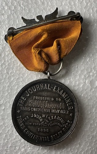 Historically Important Transcontinental Race Silver Medal 1896..TJ204 - Bild 5 von 9