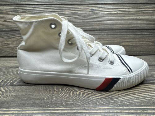 Pro-Keds White Canvas High Top Sneaker Athletic Shoe Women’s Size 3.5M - Picture 2 of 12