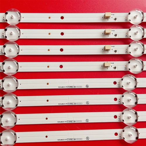 8pcs LED strips For PHILIPS 55PFL5601/F7 55W5S1P 55W6S1P E128280 55PFL5402/F7 - Picture 9 of 11