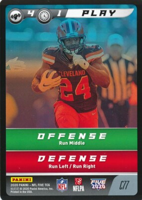 C77 NICK CHUBB 2020 Panini Five Football TCG PLAY BROWNS
