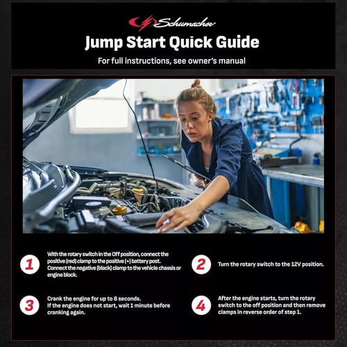 Heavy Duty Truck Battery Booster Pack Jump Starter Box Portable 2200 Amps Power - Picture 6 of 8