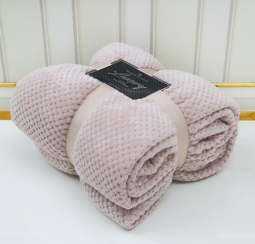 Popcorn Waffel Luxus Decke Thermo Fleece Reise Überwurf Schlafsofa warm kuschelig NEU - Bild 37 von 71