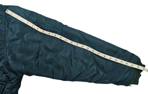 HOT Men's SCHOTT FLYER'S CWU-R BOMBER MILITARY FLIGHT 4P zip LINED TEAL Jacket L - Picture 15 of 17
