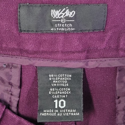 Mossimo Womens Size 10 Purple Solid Stretch Cropped Pants - Picture 6 of 10