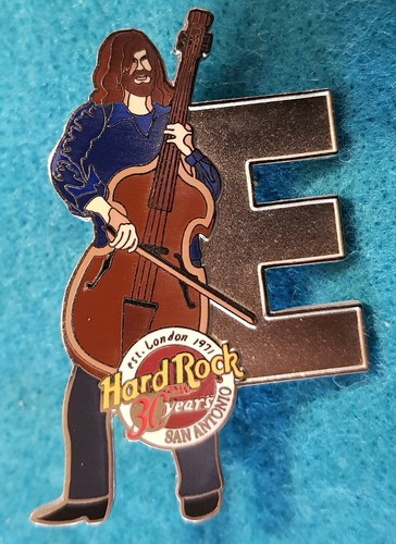 LOS ANGELES HUGH McDOWELL *ELO* LETRA E SERIE DE MÚSICOS Hard Rock Café PIN LE - Imagen 2 de 2