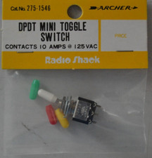 Radio Shack 275-1546 Archer DPDT Miniature Mini Toggle Switch NOS