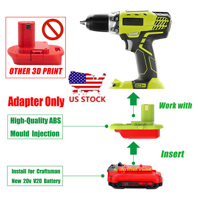 #ad Converter For Craftsman V20 Li Ion NEW 20v Battery To for Ryobi 18v System Tools $15.74