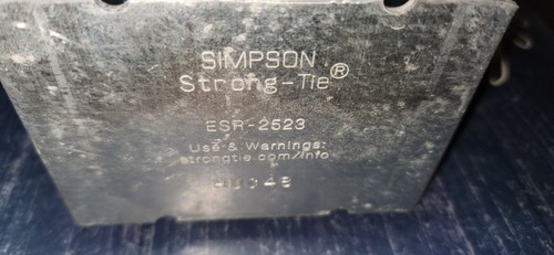 6 Simpson Strong-Tie HUC48 - Appendino a travetto nascosto zincato FaceMount per 4X8 - Foto 2 di 3