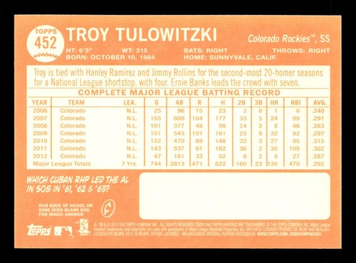 2013 Topps Heritage #426-500 **SP-Short Print** --Pick a Card/Complete Your Set* - Picture 53 of 149