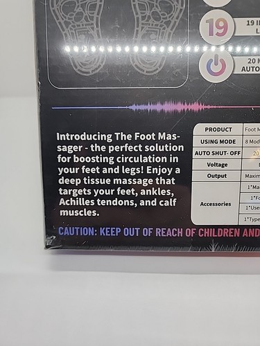 New Sealed EMS Foldable Foot Massager Mat W/Remote 19 Intensity Levels 8 Modes - Picture 5 of 11