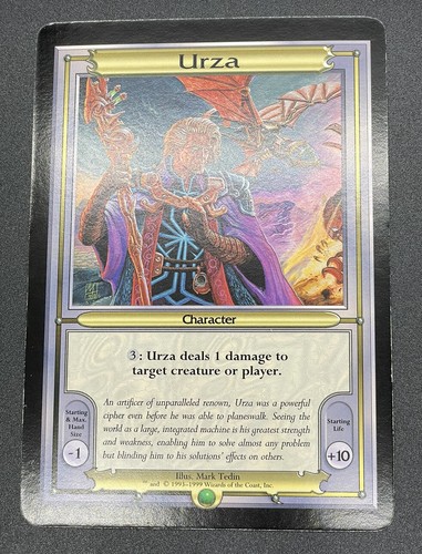 MTG Magic: The Gathering Urza Vanguard Oversized Card *Near Mint* WotC 1999 - Picture 3 of 8