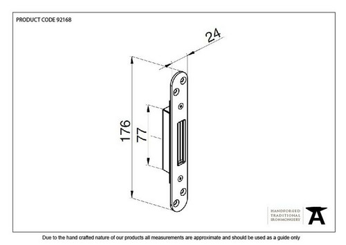 From The Anvil 92168 BZP Winkhaus Standard Hook Keep - Picture 2 of 2