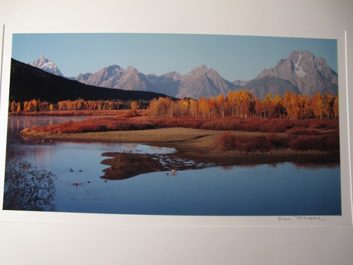 1993 EVAN DEUTSCH 'SUNRISE AT OXBOW' FINE ART COLOR PHOTO 10 X 19  W/ MAT - Picture 1 of 4