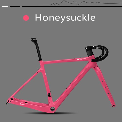 BXT T1000 Carbon Gravel Frame Road Bicycle cuadro de bicicleta 700 * 47C manillar - Imagen 27 de 34
