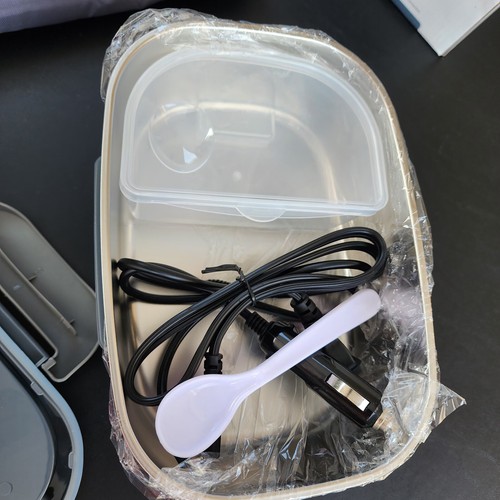 Electric Lunch Box Food Heater 3 in 1 Ultra Quick Heated Container Car Adapter - Foto 2 di 13