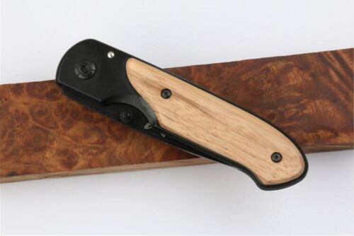 7'' New 3Cr15Mov Steel Blade rosewood Handle Camping knife Folding Pocket Knife - Picture 8 of 8