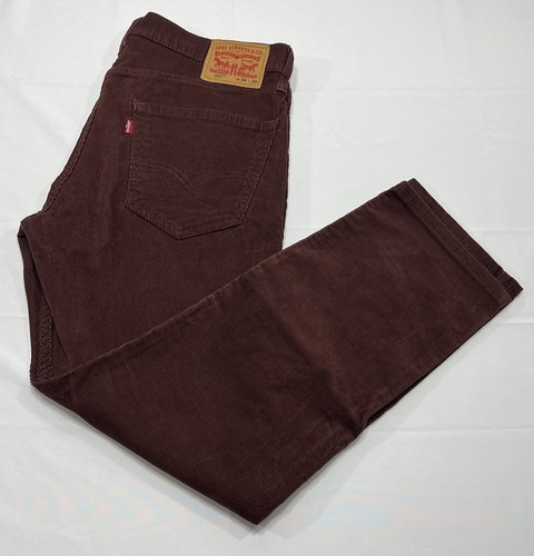 Levis 502 Straight Cordhose Herren 34x29 (eigentlich 37x27,5") Burgund Mid Rise