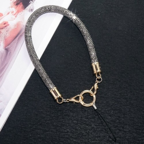 Bling Bling Rhinestone Phone Lanyard Keychain Hanging Cord Phone Accessories - Photo 19 sur 19