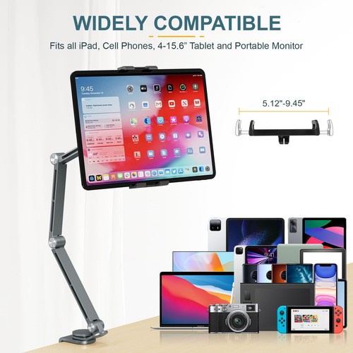 Tablet Stand Holder, Adjustable Foldable Tablet Arm iPad Desk Mount with 360°... - Picture 2 of 7