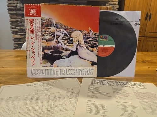 LED ZEPPELIN Houses Of The Holy 1976 Japan Import Vinyl w/ both OBI VG+ P-10107A