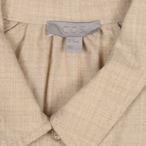 COS Long Shirt Jacke / Größe 12 / lang / Damen / beige / Wollmischung - Bild 3 von 8