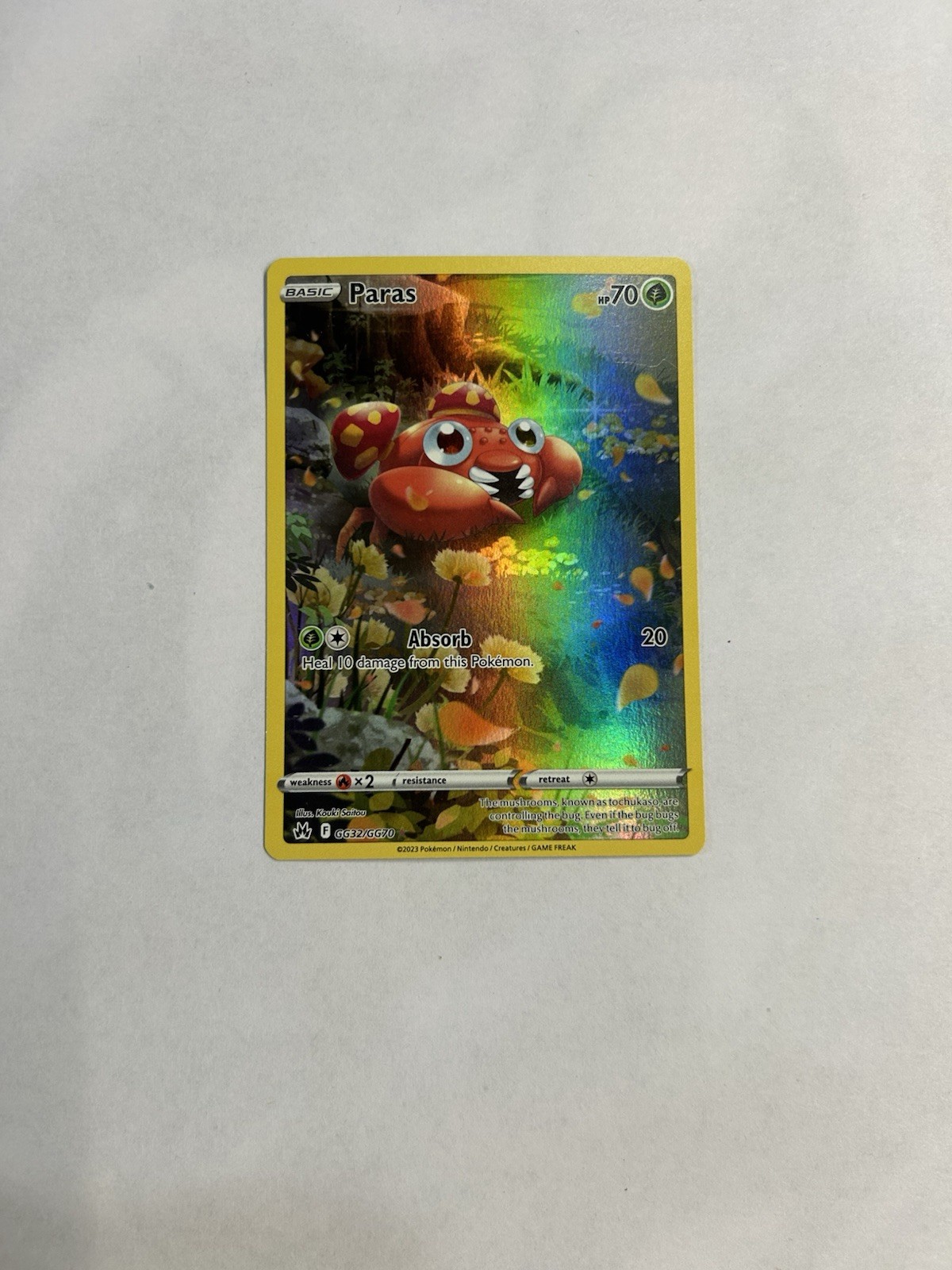 Paras GG32/GG70 SWSH: Crown Zenith: Galarian Gallery Holo NM