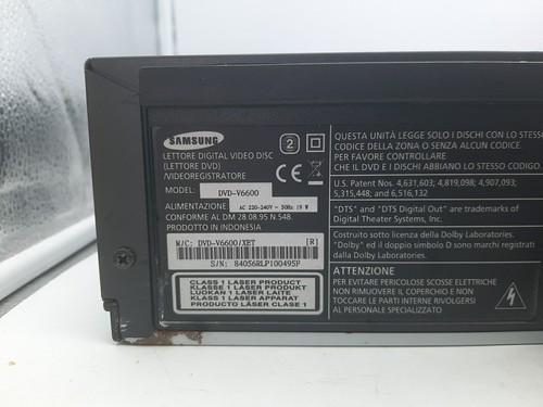 VIDEOREGISTRATORE-DVD COMBO SAMSUNG, MOD: DVD-V6600 CON TELECOMANDO, USATO - Bild 8 von 10