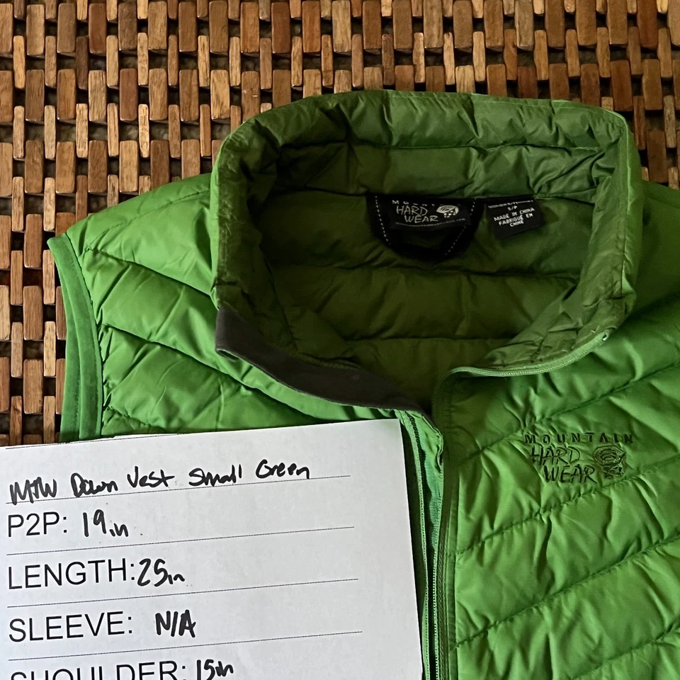 Chaleco acolchado Mountain Hardwear Alpine plumón de ganso verde bosque para mujer pequeño S Foto 3 de 3