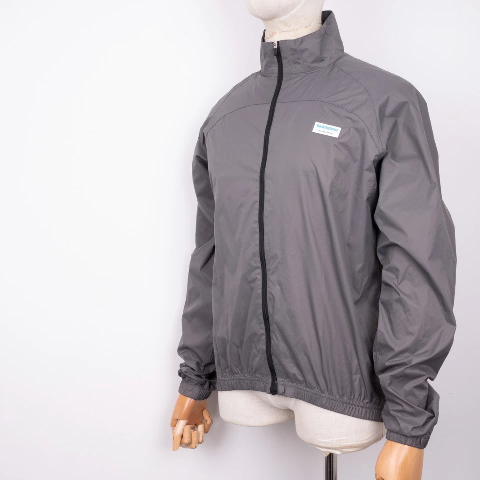 SHIMANO Men's Windstopper Full-Zip Lightweight Gray Cycling Jacket Size M - Image 3 of 4