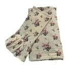 Vtg Ralph Lauren Sophie Yellow Floral Stripe TWIN Fitted Sheet & Pillowcase
