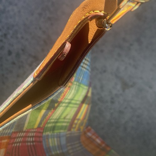 Bolso de Mano Grande Dooney & Bourke Madras Cuadros Hormigas Picnic - Defectos - Imagen 13 de 16