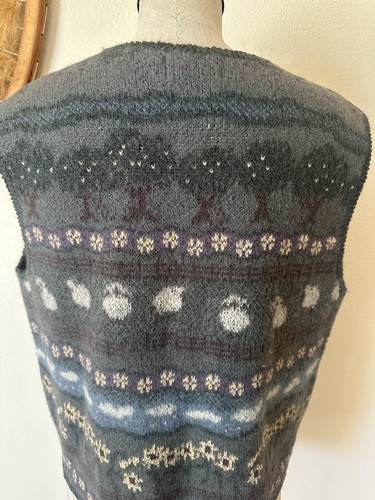 Chaleco Suéter Winona Vintage Años 90 Tejido Oveja Granja Mujer M/L - Imagen 7 de 9