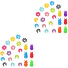  44 Pcs Silicone Perforation Design Wine Cup Markers Cup Identifiers (Assorted