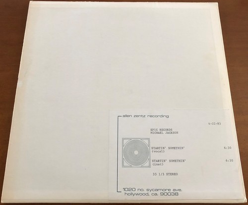 MICHAEL JACKSON Startin' Somethin' RARE 2x 12" ACETATE 1-SIDED DJ PROMO Thriller - Picture 5 of 12