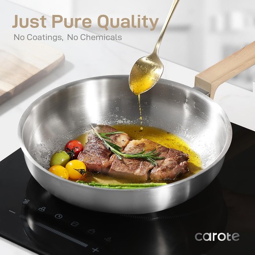 10 Pcs Stainless Steel Cookware Set, Stainless Steel Pots and Pans Set with T... - Bild 7 von 8